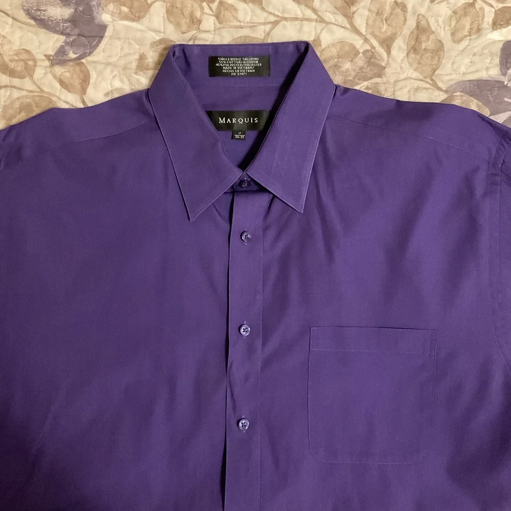 Marquise Men's Purple Dress Shirt - Picture 1 of 3